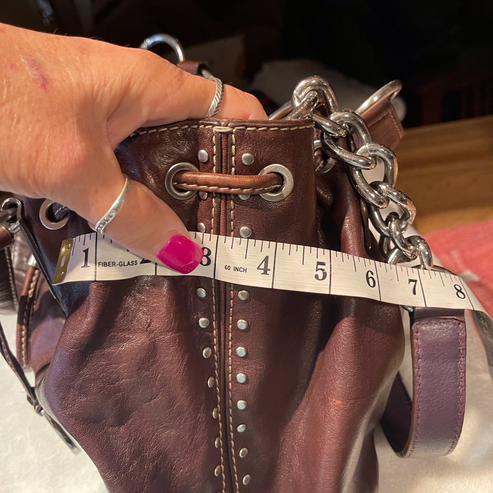 🤎Michael Kors Studded Uptown Chained Astor (RARE) Chocolate Brown - Picture 7 of 16